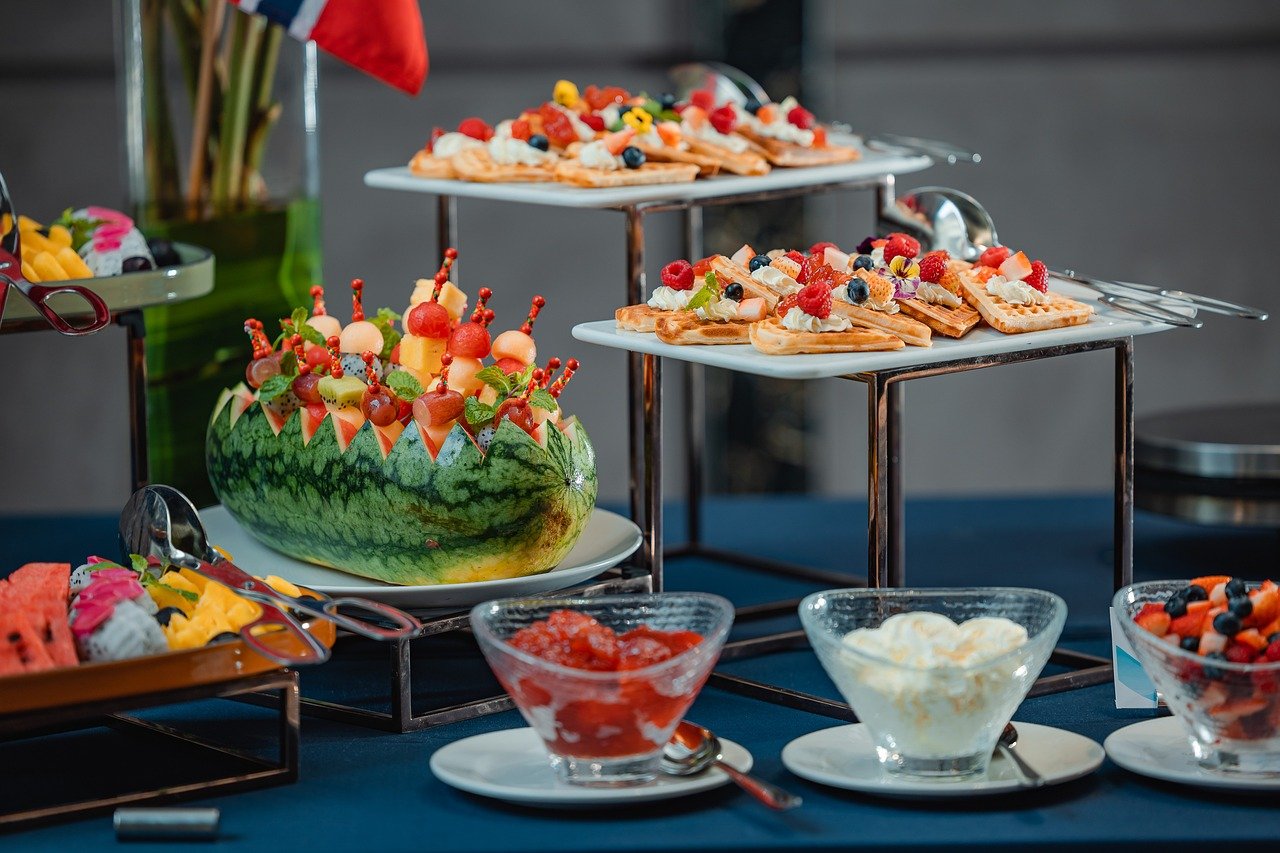 food, dessert, snack, finger food, canapes, bouffet